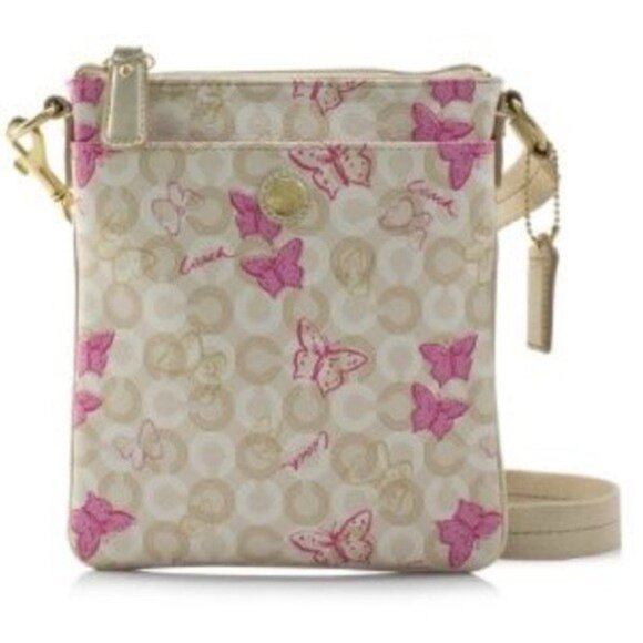 Euc Rare Coach Signature Butterfly Filer Crossbody Bag Purse - Picture 1 of 10